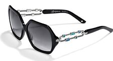NWTag Brighton MODERNA Black Square Sunglasses UVA/UVB Crystals MSRP $130 