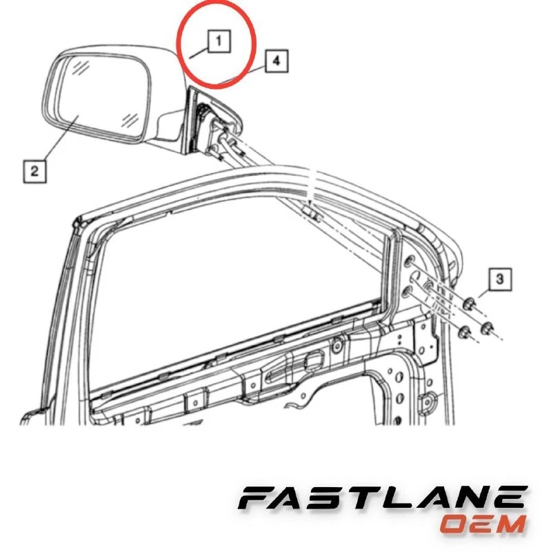 Espejo retrovisor exterior Jeep Grand Cherokee 2011-2018, LH nuevo OEM 6836 5717 AC Foto 1 de 4