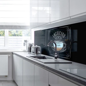 Premier Range Acrylic Splashbacks Americano Coffee and Accessories - Picture 1 of 5