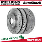 Front and Rear Drilled Slotted Brake Rotors Silver Set 4 for Mitsubishi Eclipse Mitsubishi Eclipse