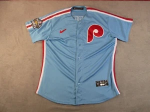 Nike Bryce Harper Phillies Jersey Men Large Powder Blue 2022 World Series - Picture 1 of 16