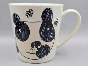 Vintage Panda Coffee Mug - Panda gie.gie.gie panppan Hand Painted Panda & Bees - Picture 1 of 12