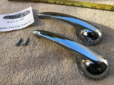 NEW PAIR 1947 TO 1966 CHEVROLET GMC CHROME METAL TRUCK INTERIOR DOOR HANDLES. - Image 1 of 4