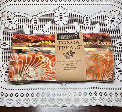 Timeless Treasures Tonga Treats 40-Piece 10" x 10" Cotton Batik Fabric Squares - Image 1 of 4