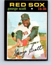 VINTAGE BASEBALL CARD OPC 1971 BOSTON RED SOX GEORGE SCOTT  NO121