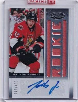 2012-13 Certified #186 Jakob Silfverberg JSY AUTO RC 42/499 - Image 1 of 2