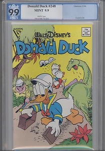 Donald Duck 248 PGX 9.9 Mint 2008 Gladstone: Brontosarus Dinosaur! - Foto 1 di 10