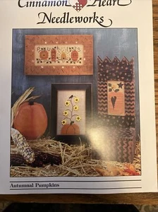 Autumnal Pumpkins Cinnamon Heart Needleworks Cross Stitch Kit With Aida Cloth! - Picture 1 of 1
