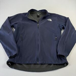 The North Face Men's Fleece Jacket Full Zip Outdoor Polyester Blue Sz L