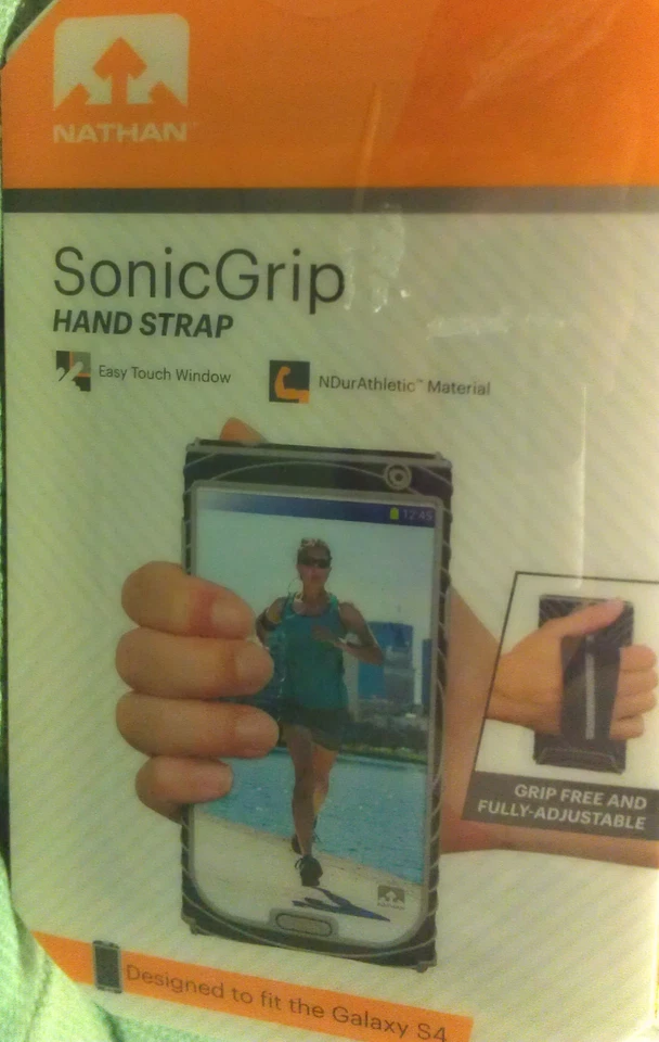 Empuñadura Nathan Sonic para Samsung GS4 o iPhone5 negra/plateada, (5,5X2 7/8)(5X2 3/8) Foto 1 de 4