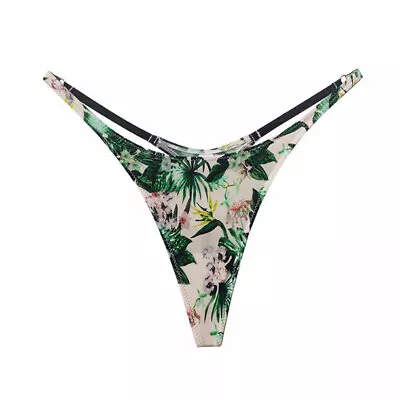 Sexy Womens High Cut Thong Panties G string Bikinis Low Rise Underwear Lingeries - Image 1 of 4