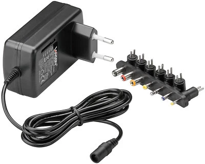 Goobay® Netzteil stabilisiertes AC/DC Eco-Friendly 9V 12V 15V 18V 24V max.1500mA - Bild 1 von 3