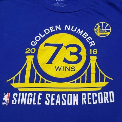 Golden State Warriors Shirt Mens Large Blue Short Sleeve Fanatics Tee NBA - Image 1 of 4