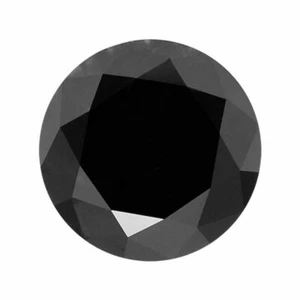 1 pieza 0,25 quilates redondo brillante negro solitario diamante natural negr... - Picture 1 of 4