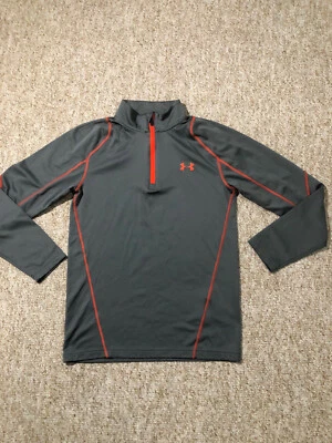 Hurley мужской пуловер резинке Coldgear рубашка с длинным рукавом серый и оранжевый Sz M - Изображение 1 из 4