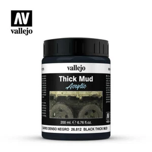Vallejo Texture VAL26812 BLACK THICK MUD 200ML - Picture 1 of 3