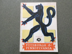 VINTAGE PITTSBURGH VS. PENNSYLVANIA 1949 FRANKLIN FIELD FOOTBALL GAME PROGRAM - Picture 1 of 9