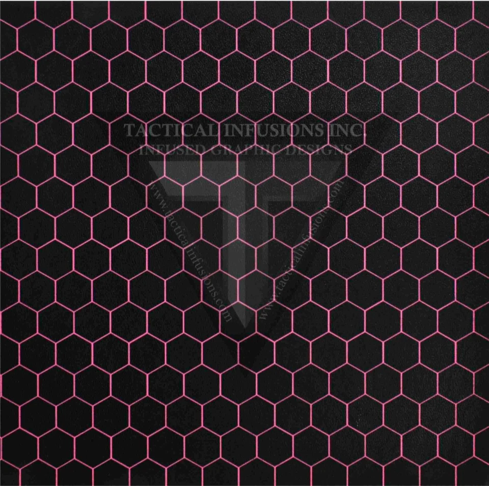 Hexágono infundido Kydex mostrado en rosa intenso 7 7/8 X 7 7/8   Foto 1 de 1