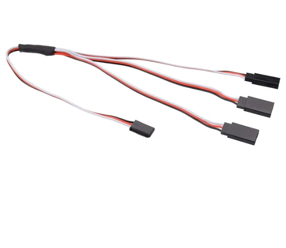 RC 20cm Servokabel Verlängerung Y Kabel 1 zu 3 Splitter Futaba JR Servo - Bild 1 von 1