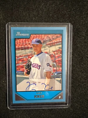 2007 Bowman Prospects Blue 404/500 Auto Kasey Kiker #BP116 Texas Rangers - Image 1 of 2