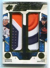 2021-22 SPx Double XL Duos Materials Premium Draisaitl McDavid Dual Patch 2/5