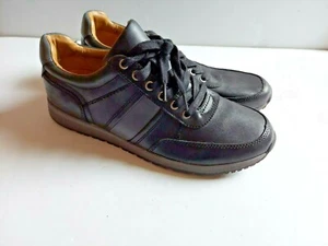 GH Bass & Co Devin Men's Leather Shoes Black with Black stripes Size 10.5 M - Picture 1 of 6