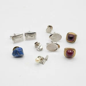 Vintage Lot Cufflinks Tietac Tie Tac Men's Jewelry - Picture 1 of 5