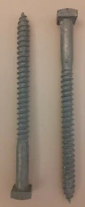 10 3/8" x 5" (10x125 approx.) GALVANISED SQUARE HEAD COACH SCREWS - Picture 1 of 2