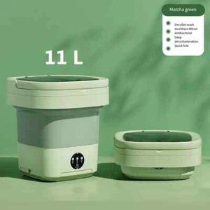 6L 11L Folding Portable Washing Machine Big Capacity with Spin Dryer Bucket Mini - Picture 1 of 32