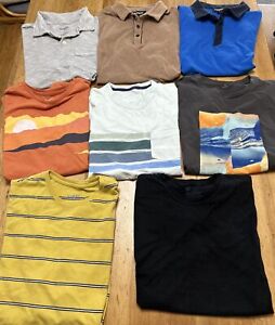 Lots of 8 Mens T-Shirts and Polo Shirts size M Medium Gap, Express, Goodfellow,