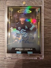 2021-22 Upper Deck Stature Jordan Eberle Autographs Black Auto #1/1 Kraken