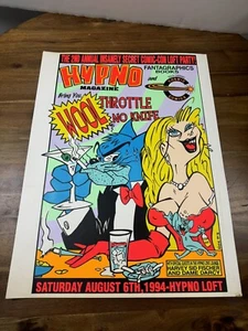 1994 artist Frank Kozik Silkscreen POSTER Hypno Mag COMIC CON 22.5” X 17” - Picture 1 of 11