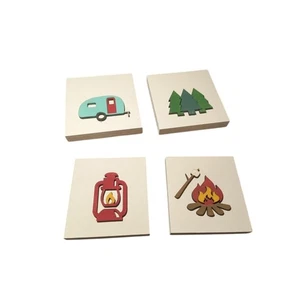 Woody Exterior Bloques Temáticos Decoración Niño Cámper Madera Fogata Linterna - Imagen 1 de 3
