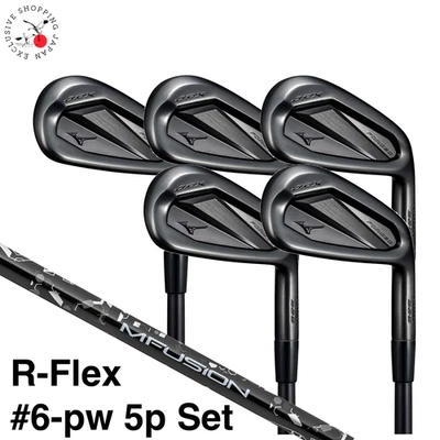 Mizuno JPX 925 Hot Metal Black Iron #5-pw 5p Set R-Flex 22 MFUSION i Graphite RH - Image 1 of 4