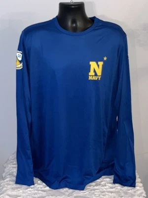 NAVY BLUE ANGELS AIR TRAINING COMMAND UNDER ARMOUR LONG SLEEVE SHIRT 2XL NWOT - Image 1 of 3