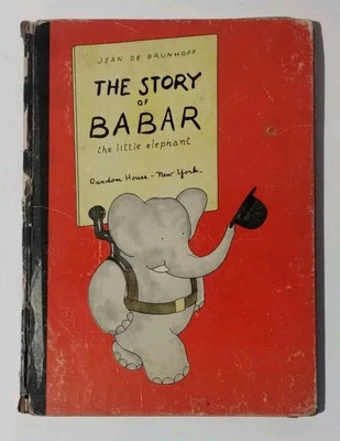 The Story of Babar the Little Elephant Book First Edition Random House 1933 Foto 1 de 4