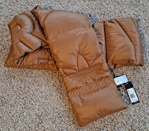 Adidas X Ivy Park Acolchado Puffer Bufanda de Esquí Envoltura Marrón Nuevo con Etiquetas Colección Beyoncé - Imagen 1 de 5