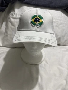 Gorra de béisbol negra blanca trébol con bandera de Brasil en trébol L/XL nueva con etiquetas - Imagen 1 de 11