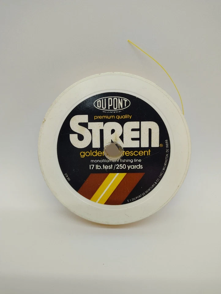 Vintage Stren Dupont 1980’s Monofilament Fishing Line 20 Lb 250 Yards Golden   - Image 1 of 4
