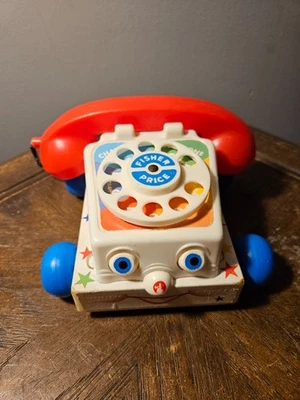 Винтажный телефон 1961 Fisher Price Chatter No747 с движущимися глазами - Изображение 1 из 4
