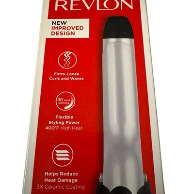 Revlon Perfect Heat Curling Iron 1 1/4 3X Ceramic Barrel NEW IN BOX Open Works - Image 1 of 4