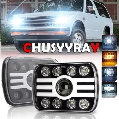 Par de faros LED altos/bajos DRL para Chevy S10 Blazer 82-93 7X6" 5X7" Foto 1 de 4