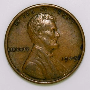 1909 VDB Lincoln Wheat Penny Cent XF k041 - Picture 1 of 2