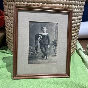 Victorian Boy Picture Framed 23.5cm H X 19.5cm - Picture 1 of 5
