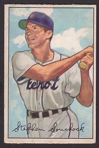 1952 Bowman #235 Stephen Steve Bud Souchock Detroit Tigers High # baseball card