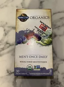 Multivitaminico biologico, uomo una volta al giorno, cibo intero, 30 compresse vegane exp/10/26 - Foto 1 di 3