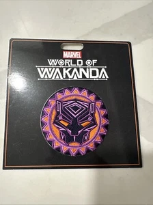 Black Panther Patch Marvel World Of Wakanda New Purple Orange Black Disney World - Picture 1 of 2