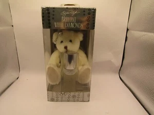 Brilliant White Diamonds .5 EDT Perfume Elizabeth Taylor  Set w/ Bear - Picture 1 of 5