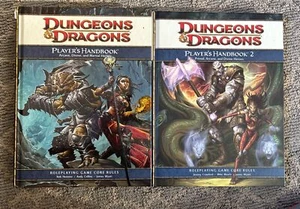 Dungeons & Dragons: Player's Handbook + Player's Handbook 2 Hardcover 2008 - Picture 1 of 15