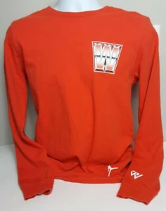 Air Jordan Orange Long Sleeve Pullover "W" Jumpman Youth Size MEDIUM EUC - Picture 1 of 9